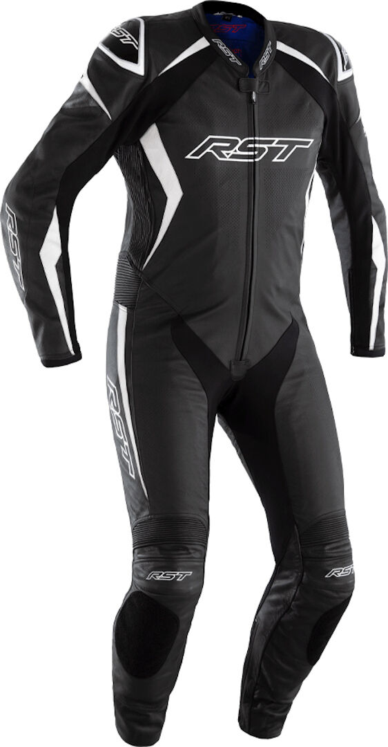 RST Podium Airbag One Piece Motorcycle Leather Suit - Negro Blanco