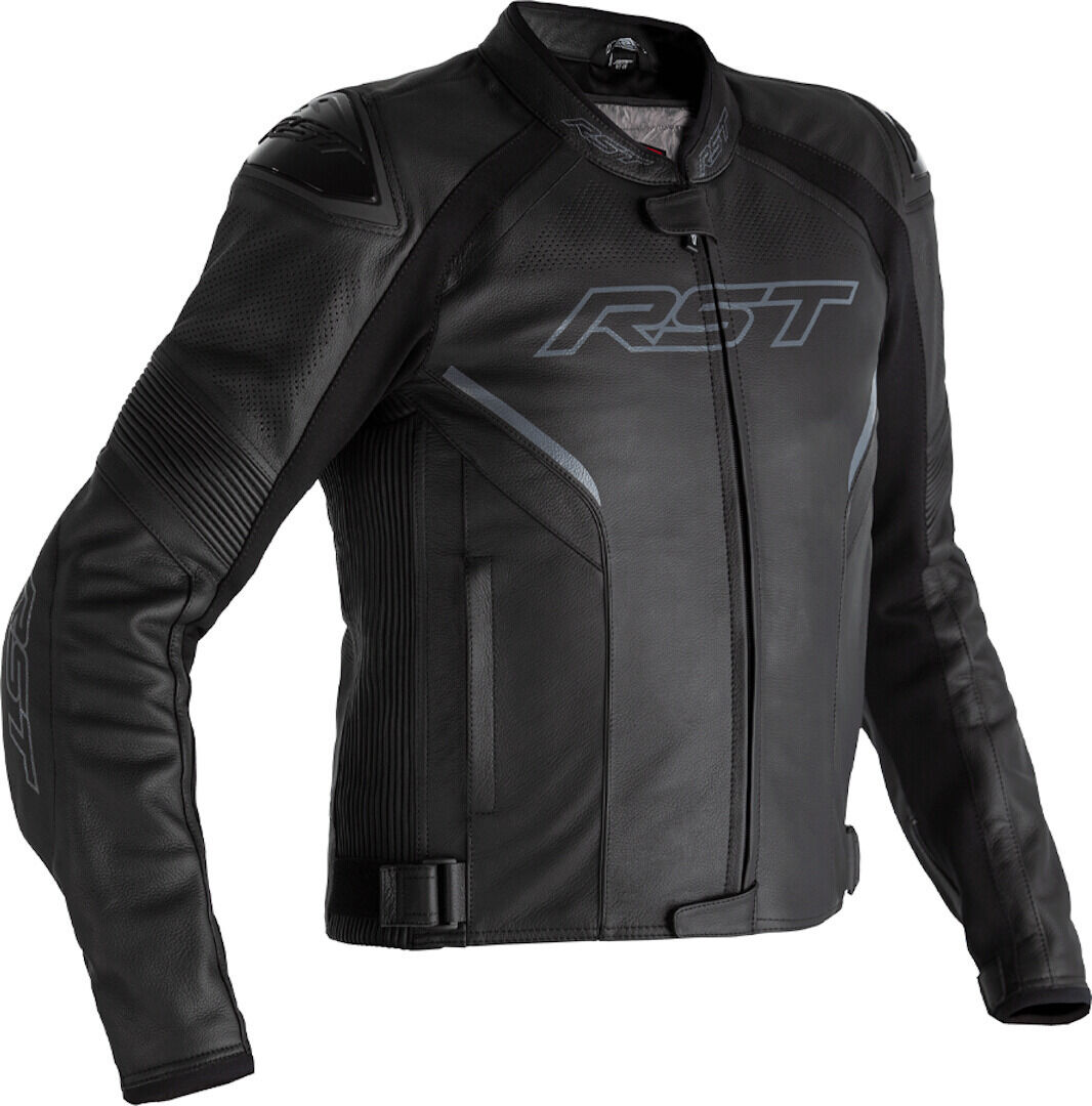 RST Sabre Airbag Chaqueta de cuero para motocicleta - Negro