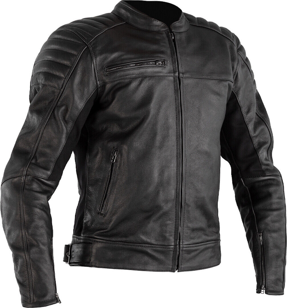 RST Fusion Airbag Chaqueta de cuero para motocicleta - Negro (S)