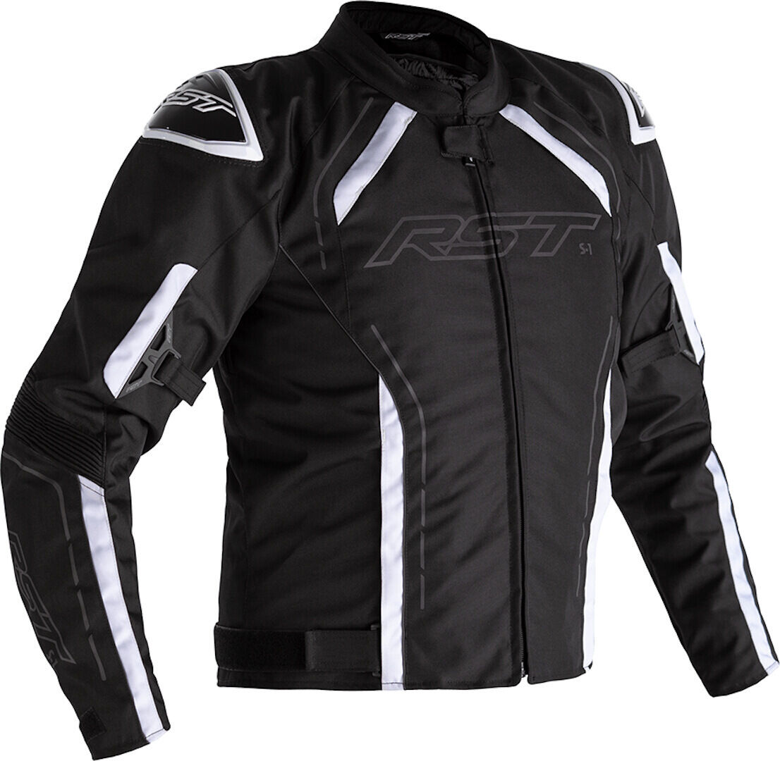 RST S-1 Chaqueta textil de motocicleta - Negro Blanco