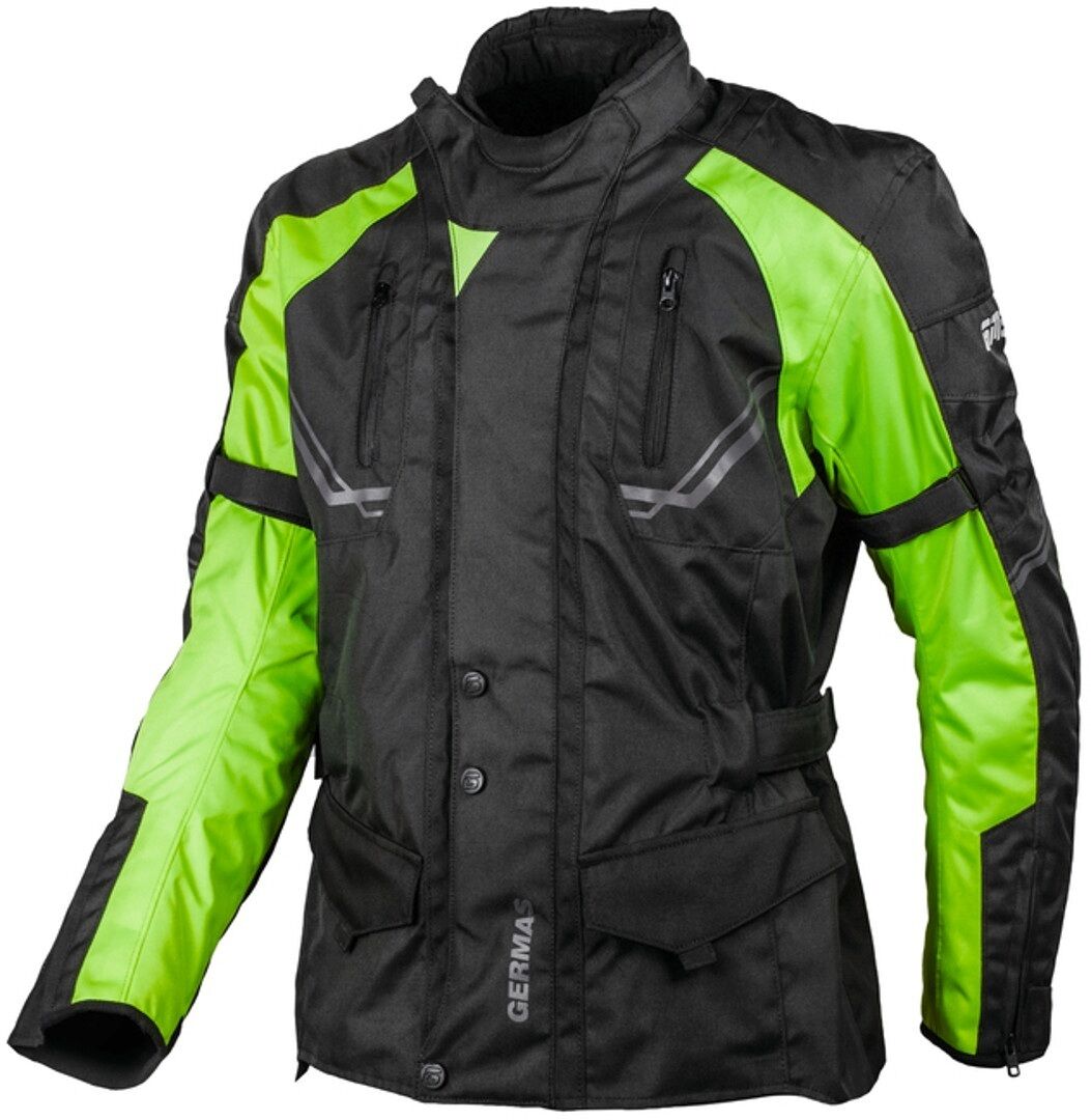 gms Taylor Chaqueta textil de motocicleta - Negro Amarillo (M)