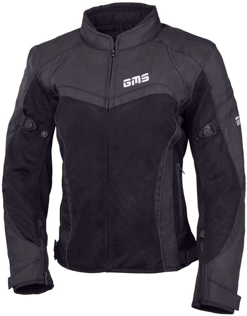 gms Tara Mesh Chaqueta textil de la motocicleta de las señoras - Negro (4XL)