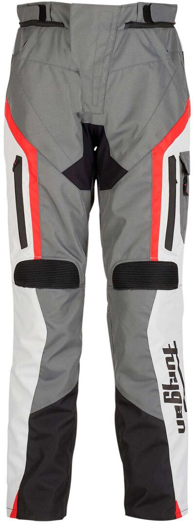 Furygan Apalaches Pantalones textiles de motocicleta - Negro Gris Rojo (XL)