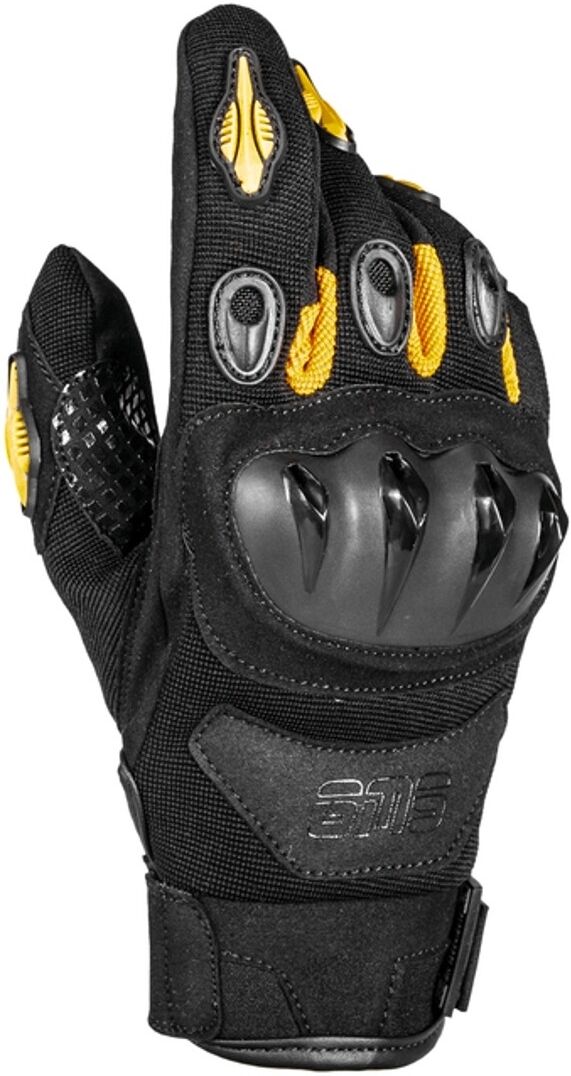 gms Tiger Guantes de moto - Negro Amarillo (S)