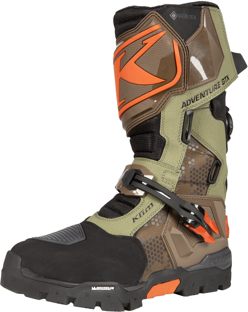 Klim Adventure GTX Botas de Motocross - Verde Marrón (41)