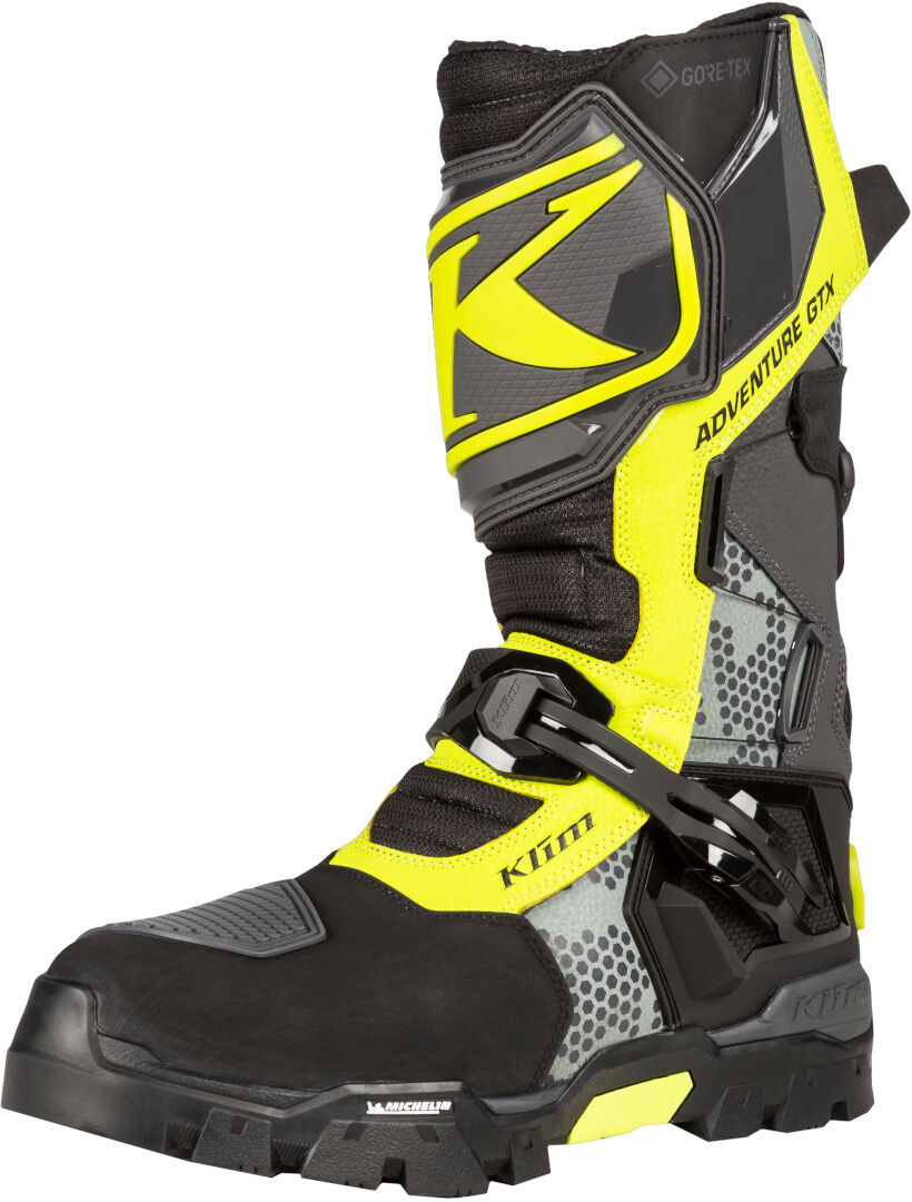 Klim Adventure GTX Botas de Motocross - Gris Amarillo (41)