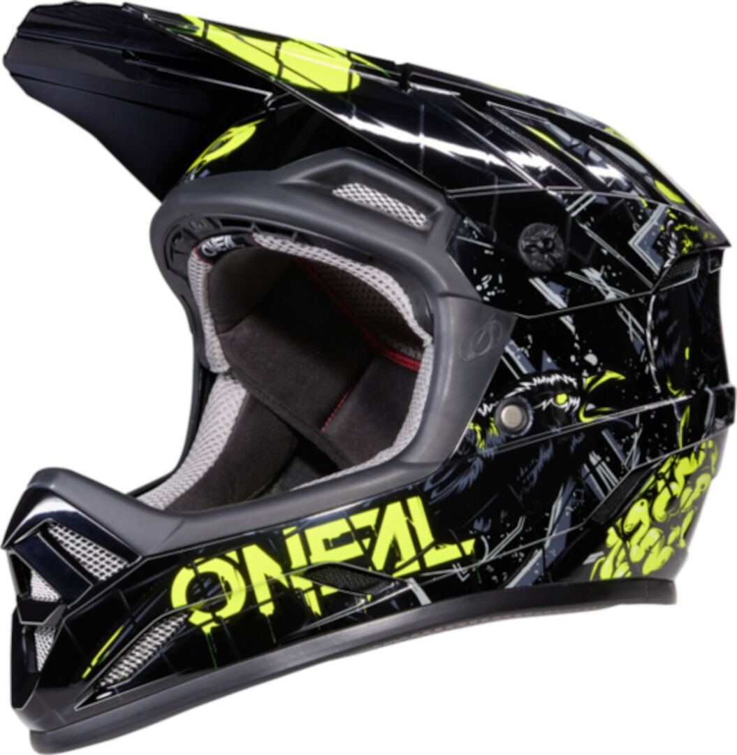 Oneal Backflip Zombie Casco cuesta abajo - Negro Amarillo (2XS 53 54)