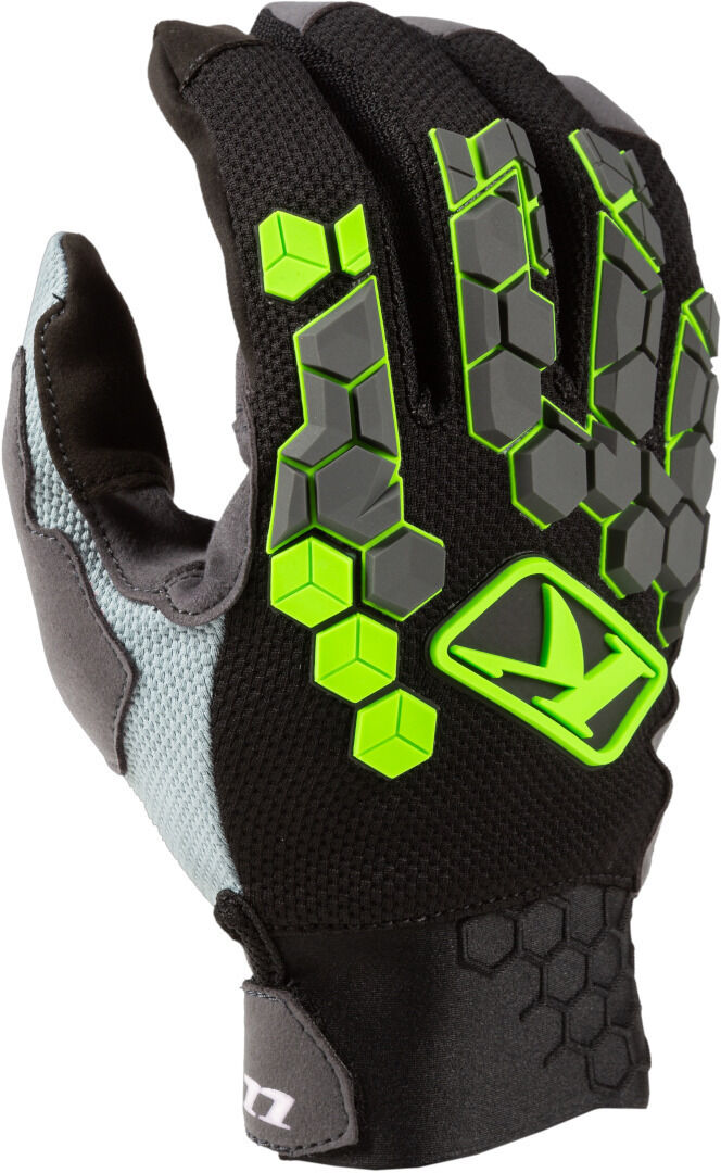 Klim Dakar Guantes de Motocross - Negro Verde (L)