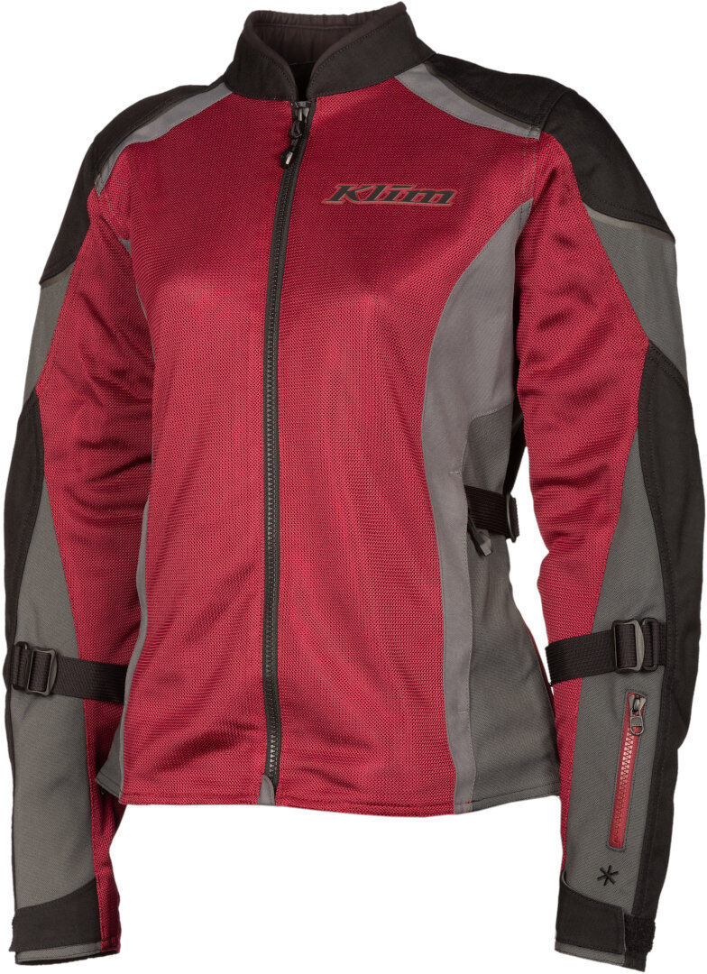 Klim Avalon Chaqueta textil de motocicleta - Gris Rojo (XL)