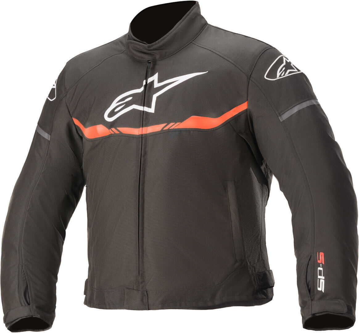 Alpinestars T-SPS Chaqueta textil impermeable para niños para motocicletas - Negro Rojo (62)