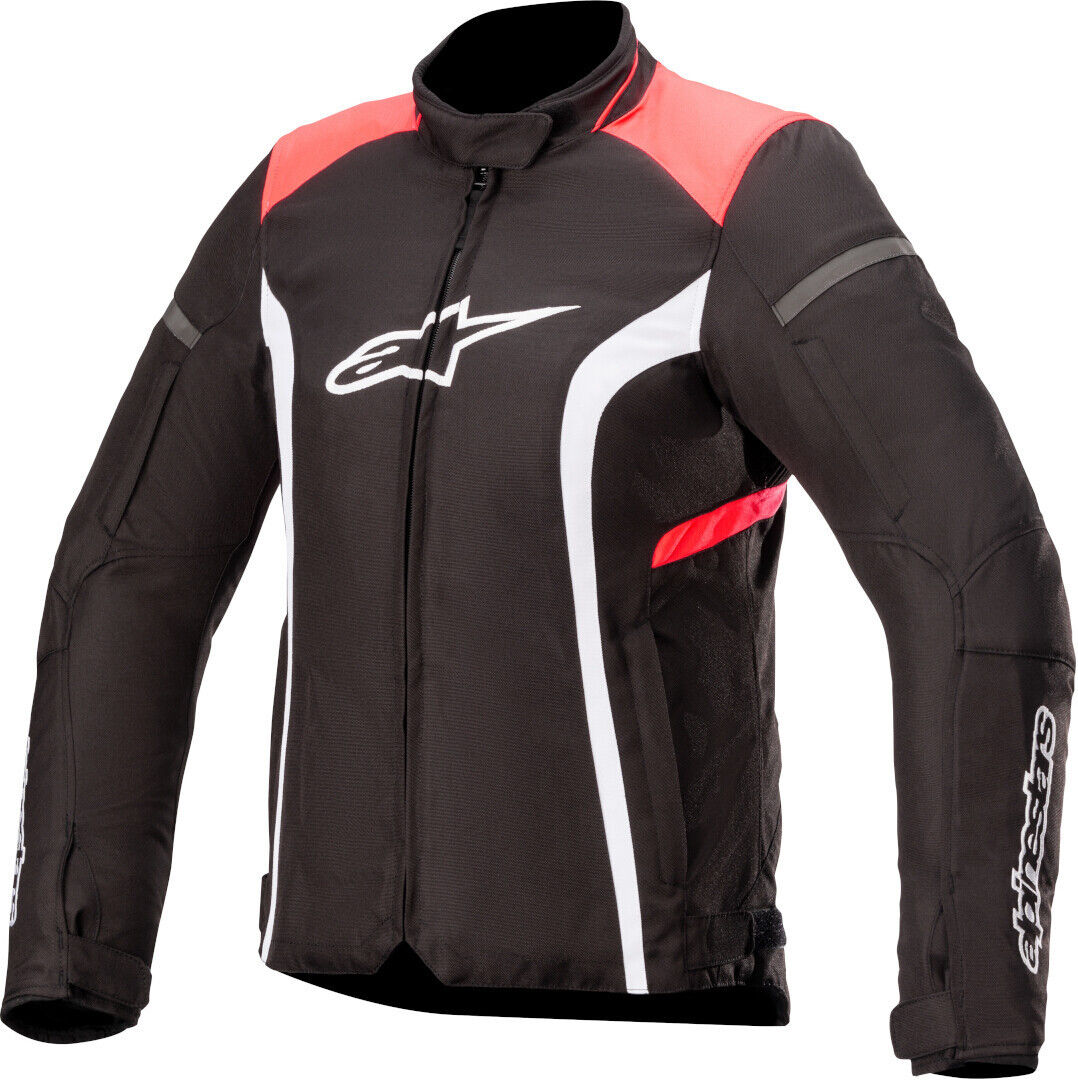 Alpinestars Stella T-Kira V2 Impermeable señoras chaqueta textil de motocicleta - Negro Rojo (2XL)