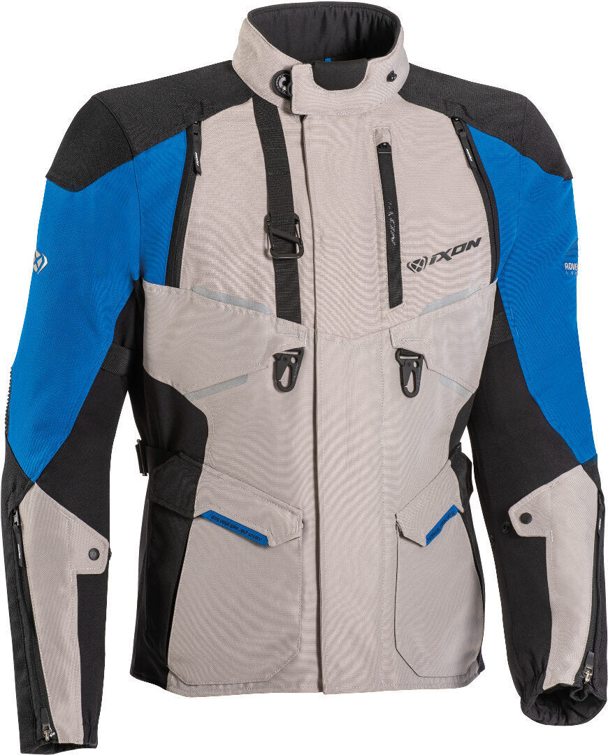 Ixon Eddas Chaqueta textil de motocicleta - Negro Gris Azul (M)