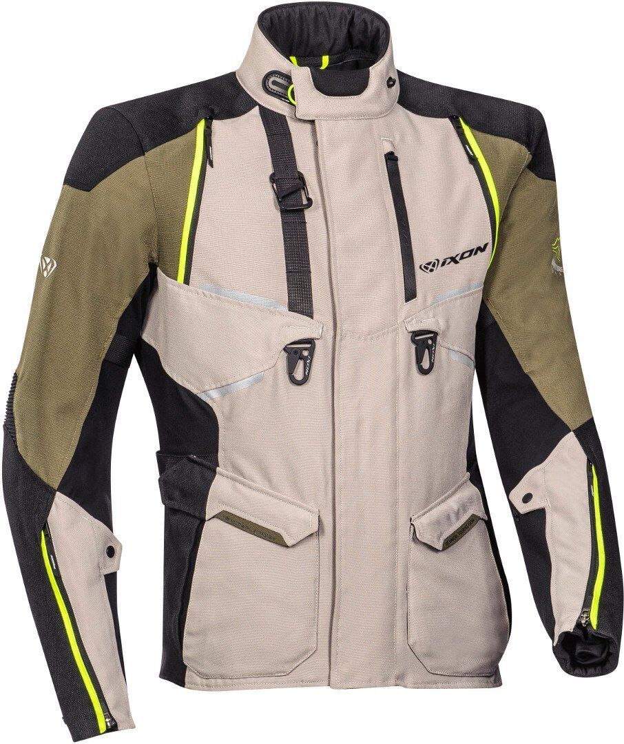 Ixon Eddas Chaqueta textil de motocicleta - Negro Verde (4XL)