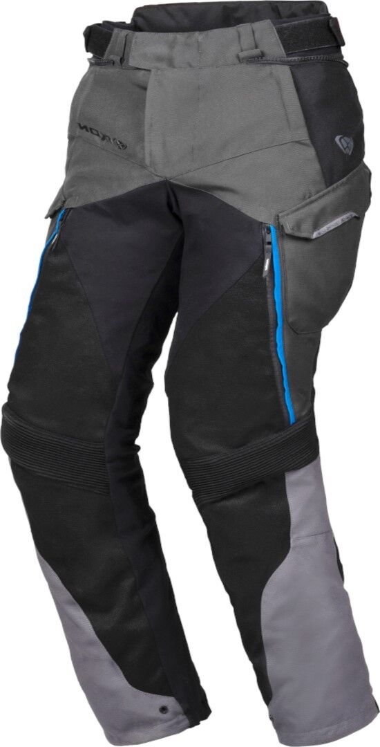 Ixon Eddas Pantalones textiles para motocicletas para mujer - Negro Gris Azul (2XL)