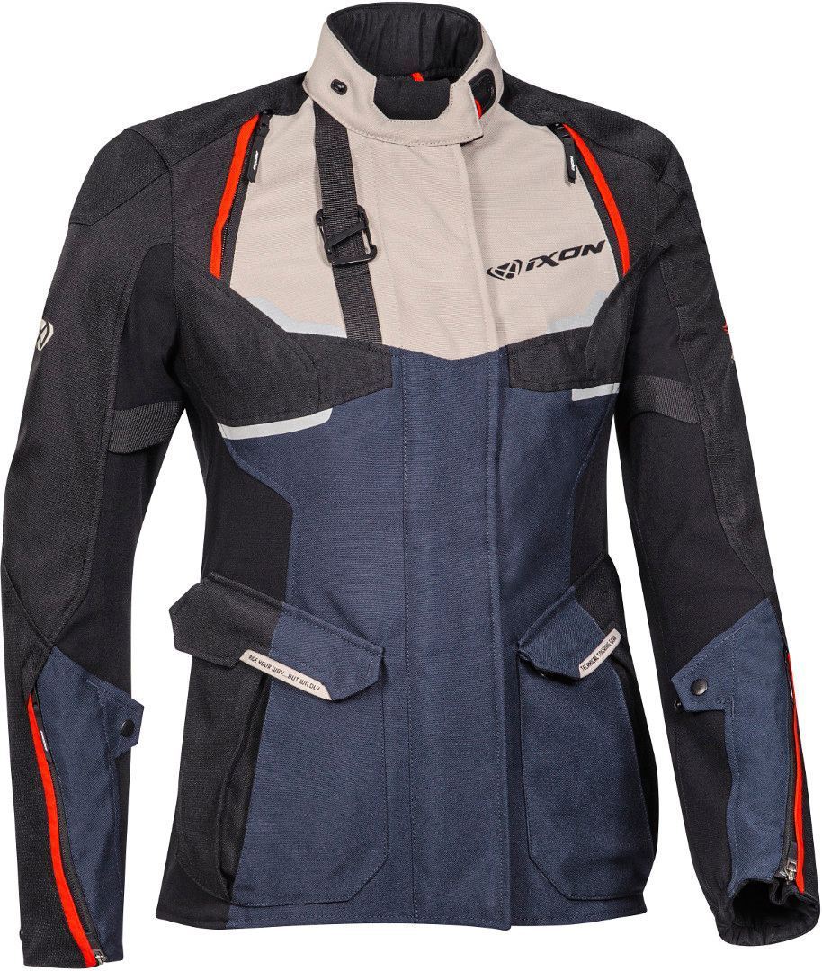 Ixon Eddas Chaqueta textil de motocicleta para damas - Negro Azul (L)