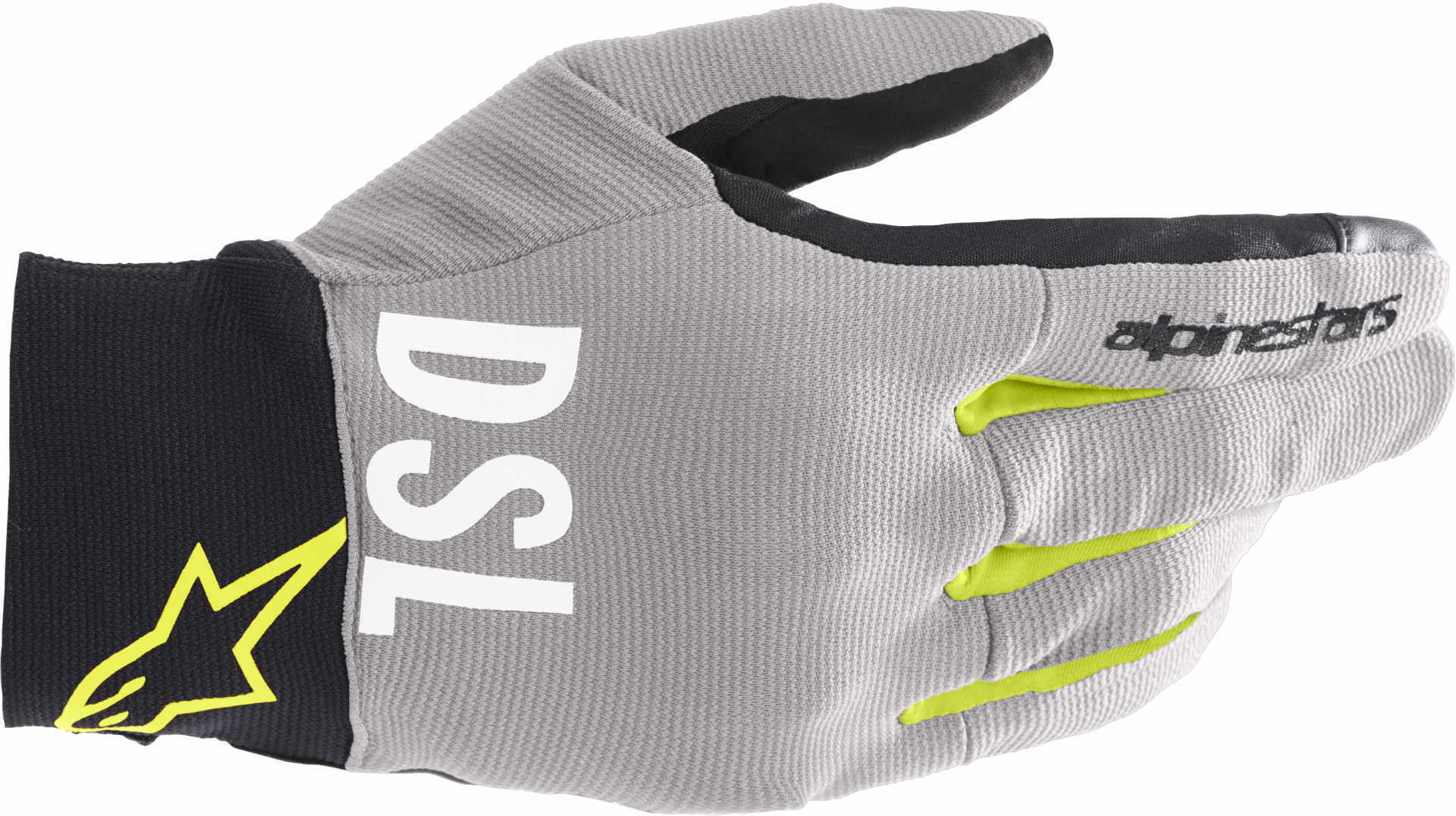 Alpinestars AS-DSL Shotaro Guantes de motocicleta - Gris Amarillo (3XL)