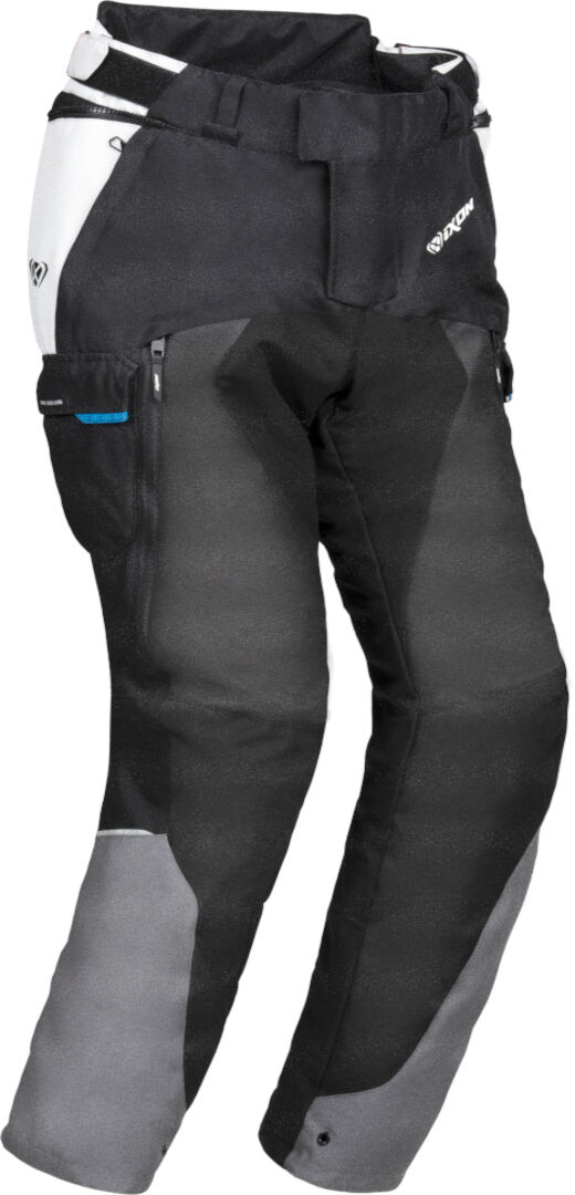 Ixon Balder Pantalones textiles para motocicletas - Negro Gris Azul (L)
