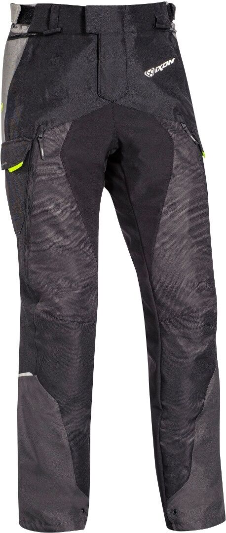 Ixon Balder Pantalones textiles para motocicletas - Negro Amarillo (4XL)