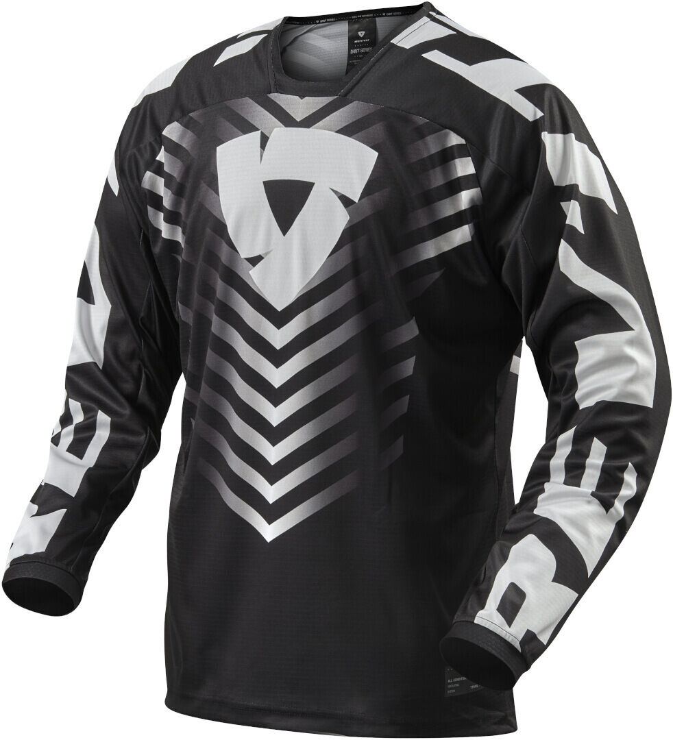 Revit Rough Motocross Jersey - Negro Blanco (XL)