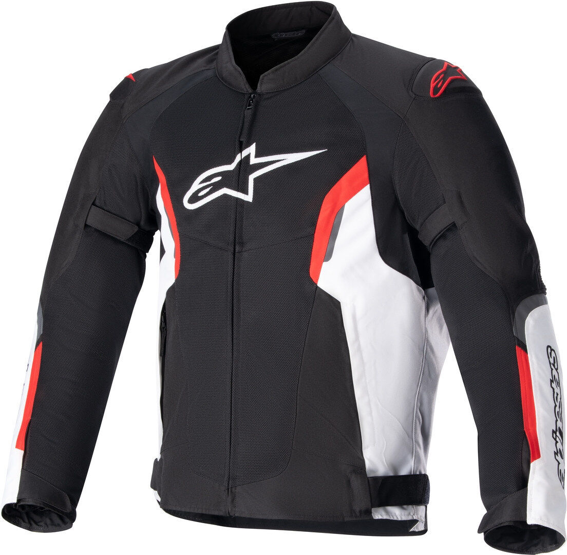 Alpinestars AST-1 V2 Air Chaqueta textil de motocicleta - Negro Blanco Rojo (M)