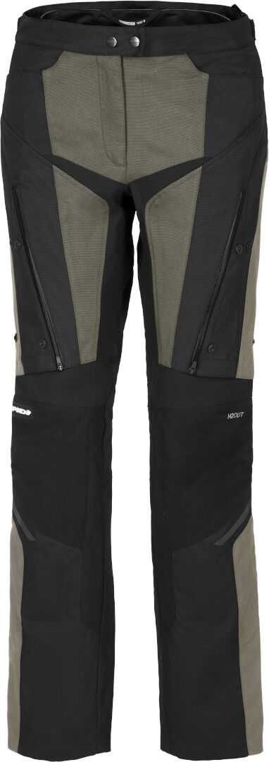 Spidi 4 Season Evo H2Out Pantalones textiles para motocicletas para mujer - Negro Verde