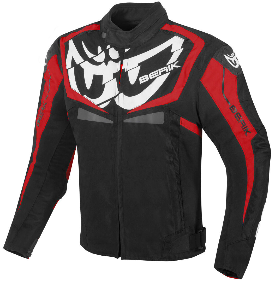 Berik Radic Evo Chaqueta textil impermeable para motocicletas - Negro Rojo (52)