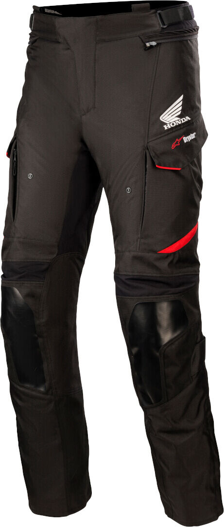 Alpinestars Honda Andes v3 Drystar Pantalones textiles para motocicletas - Negro Rojo (2XL)