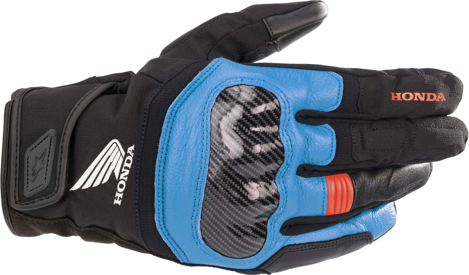 Alpinestars Honda SMX Z Drystar Guantes de motocicleta - Negro Rojo Azul (3XL)