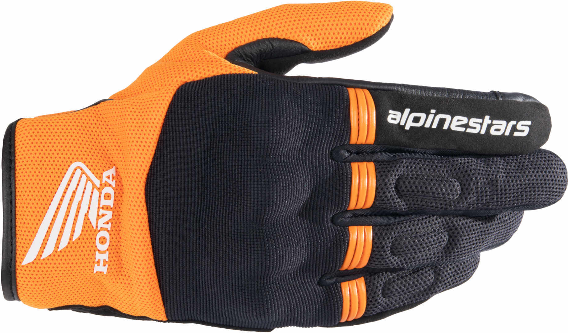 Alpinestars Honda Copper Guantes de motocicleta - Negro Naranja (M)