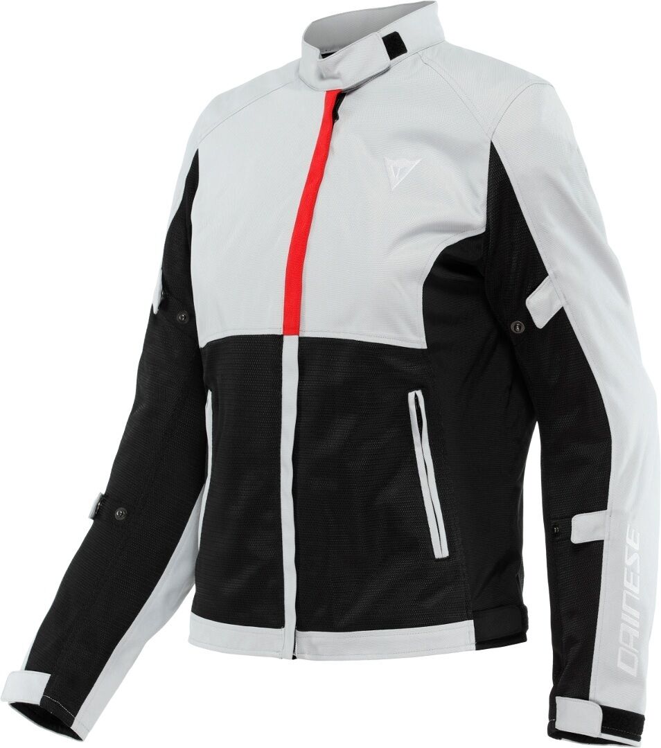 Dainese Risoluta Air Tex Chaqueta textil de motocicleta para damas - Negro Gris Rojo (48)