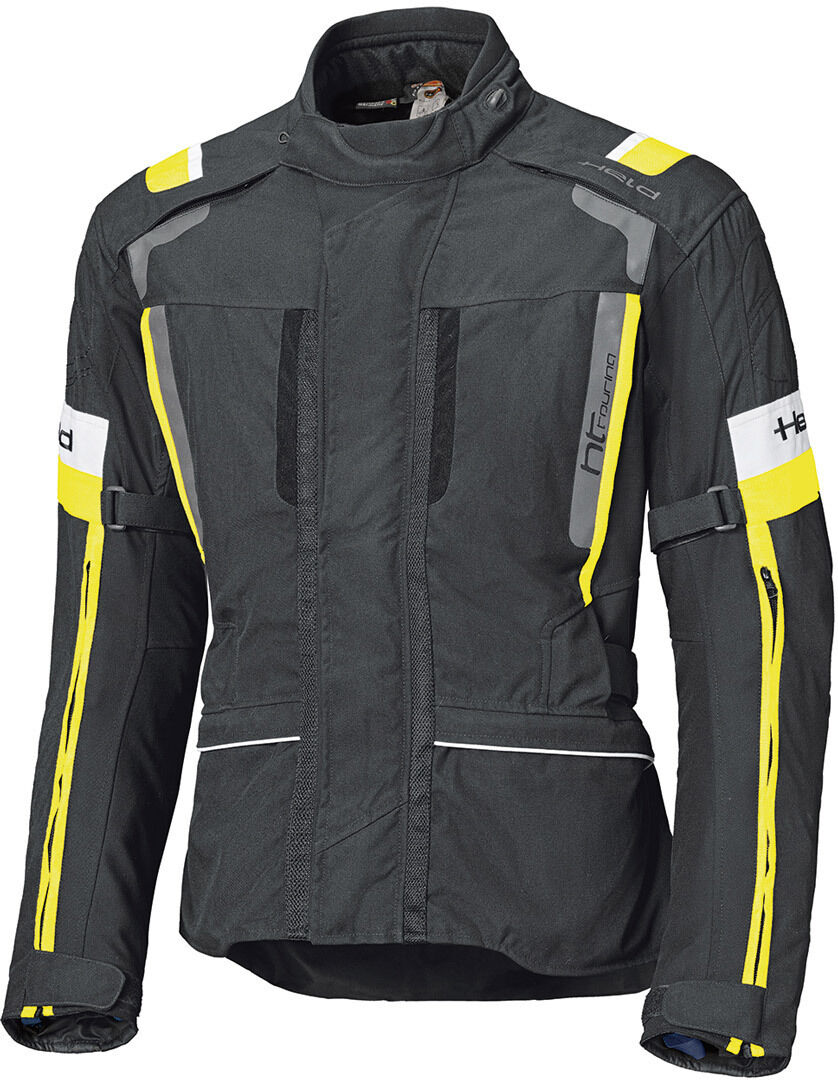 Held 4-Touring II Chaqueta textil de motocicleta - Negro Amarillo (S)