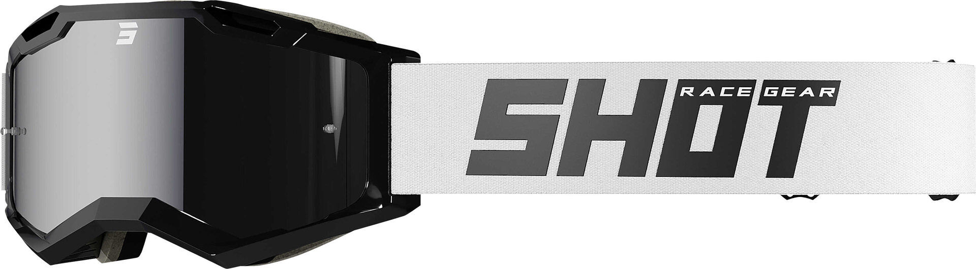 Shot Iris 2.0 Solid Gafas de motocross - Negro Blanco (un tamaño)
