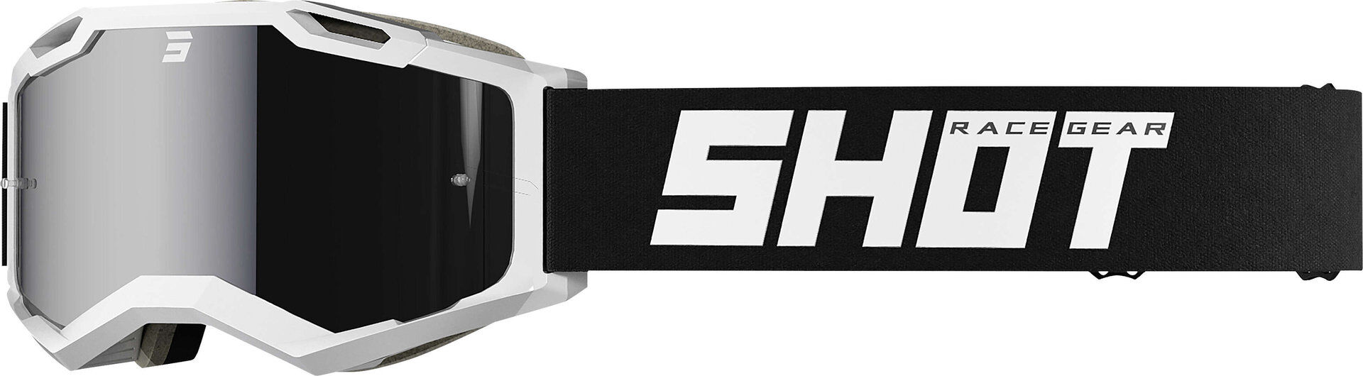 Shot Iris 2.0 Solid Gafas de motocross - Negro Blanco (un tamaño)