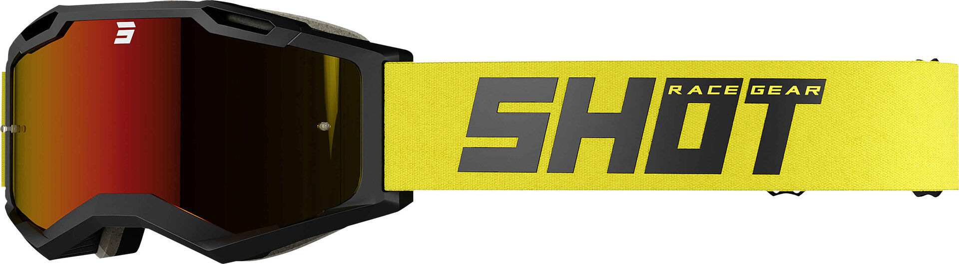 Shot Iris 2.0 Solid Gafas de motocross - Negro Amarillo (un tamaño)