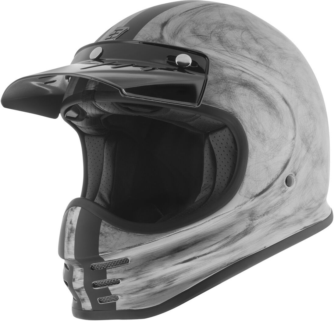 Bogotto V381 Schergo Casco de fibra de vidrio - Plata (2XL)