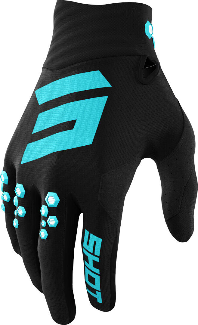 Shot Contact Guantes de Motocross - Negro Azul (M L)