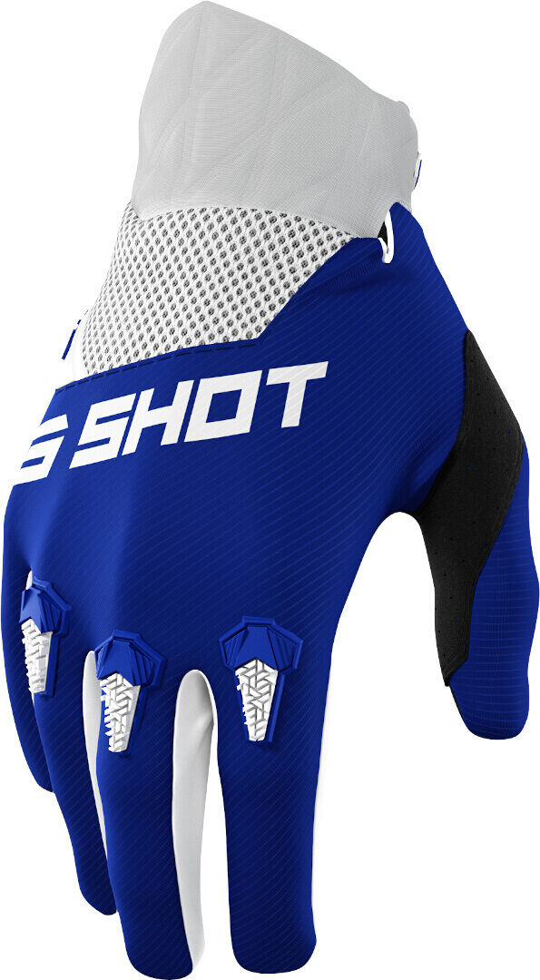 Shot Devo Guantes de Motocross - Blanco Azul (2XL)