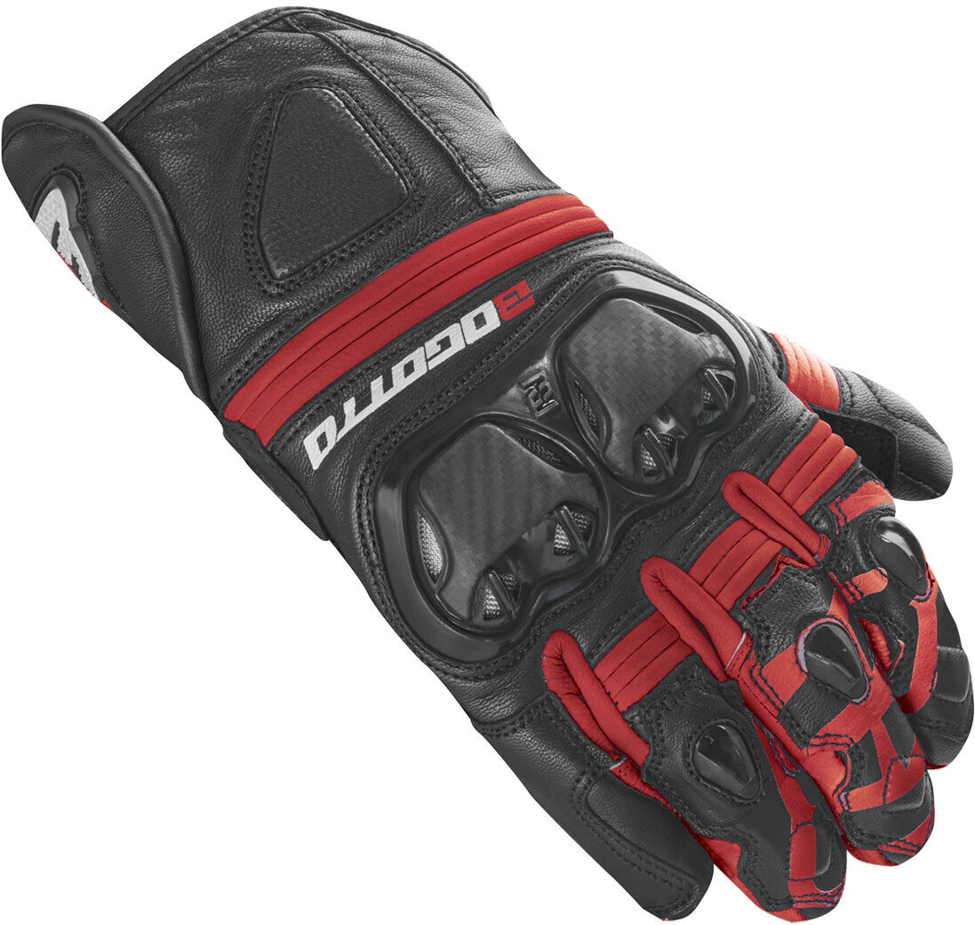 Bogotto Grand Champ Guantes de motocicleta - Negro Rojo (2XL)