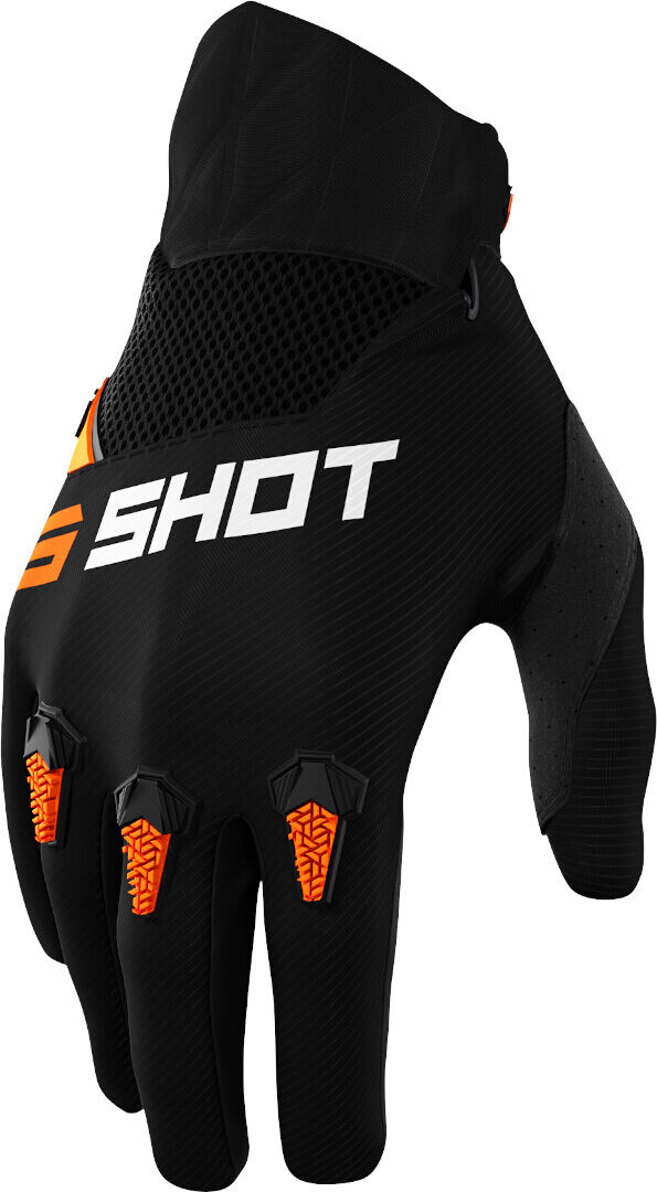 Shot Devo Guantes de Motocross para niños - Negro Naranja (6/7)