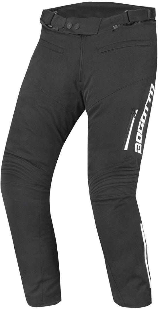 Bogotto Sparrow Pantalones textiles impermeables para motocicletas - Negro Blanco (M)