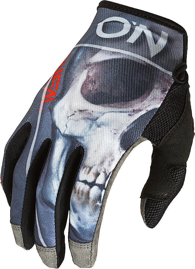 Oneal Mayhem Bones V.22 Guantes de Motocross - Negro Gris Rojo (S)