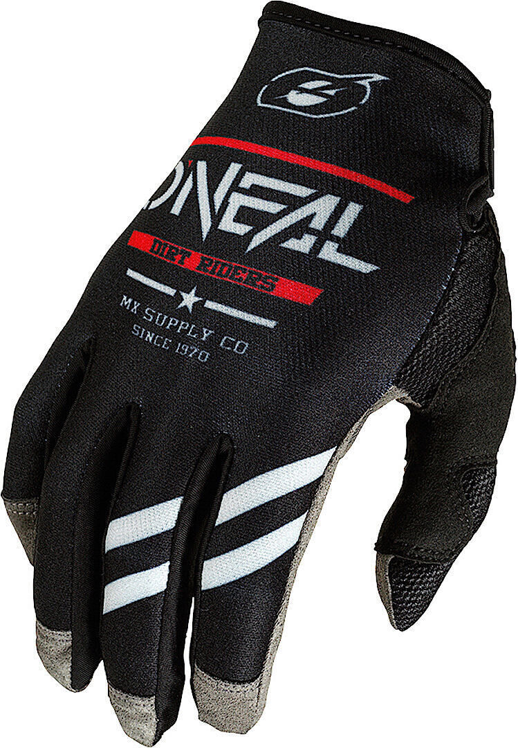 Oneal Mayhem Squadron V.22 Guantes de Motocross - Negro Gris (2XL)