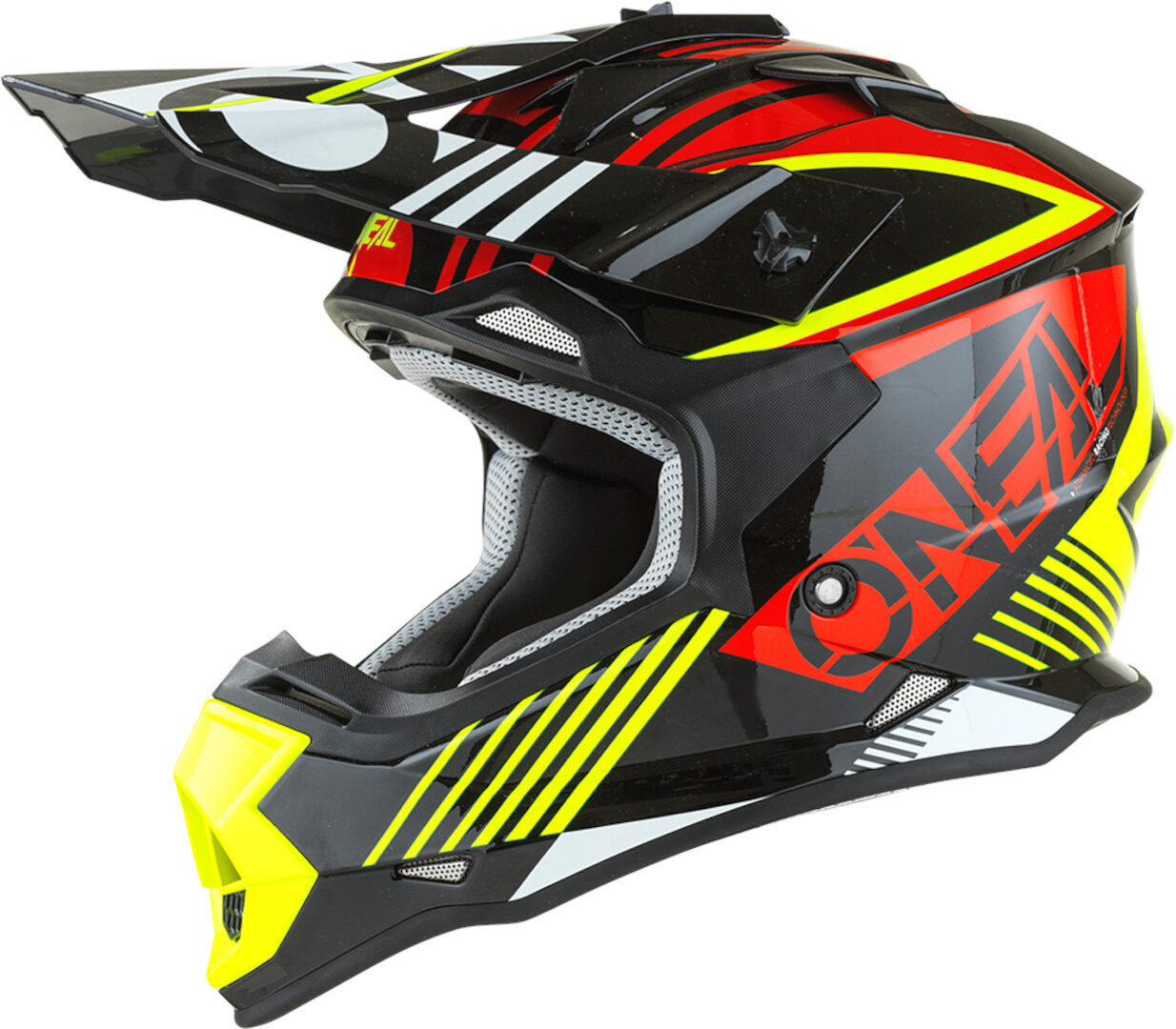 Oneal 2Series Rush V.22 Casco de Motocross - Rojo Amarillo (XS)