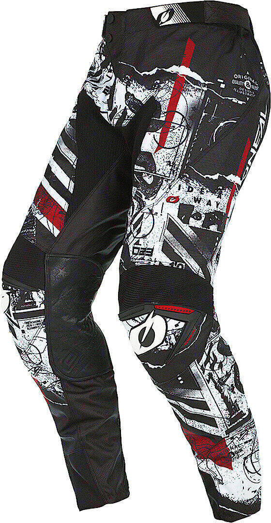 Oneal Mayhem Scarz V.22 Pantalones de Motocross - Negro Blanco Rojo (28)