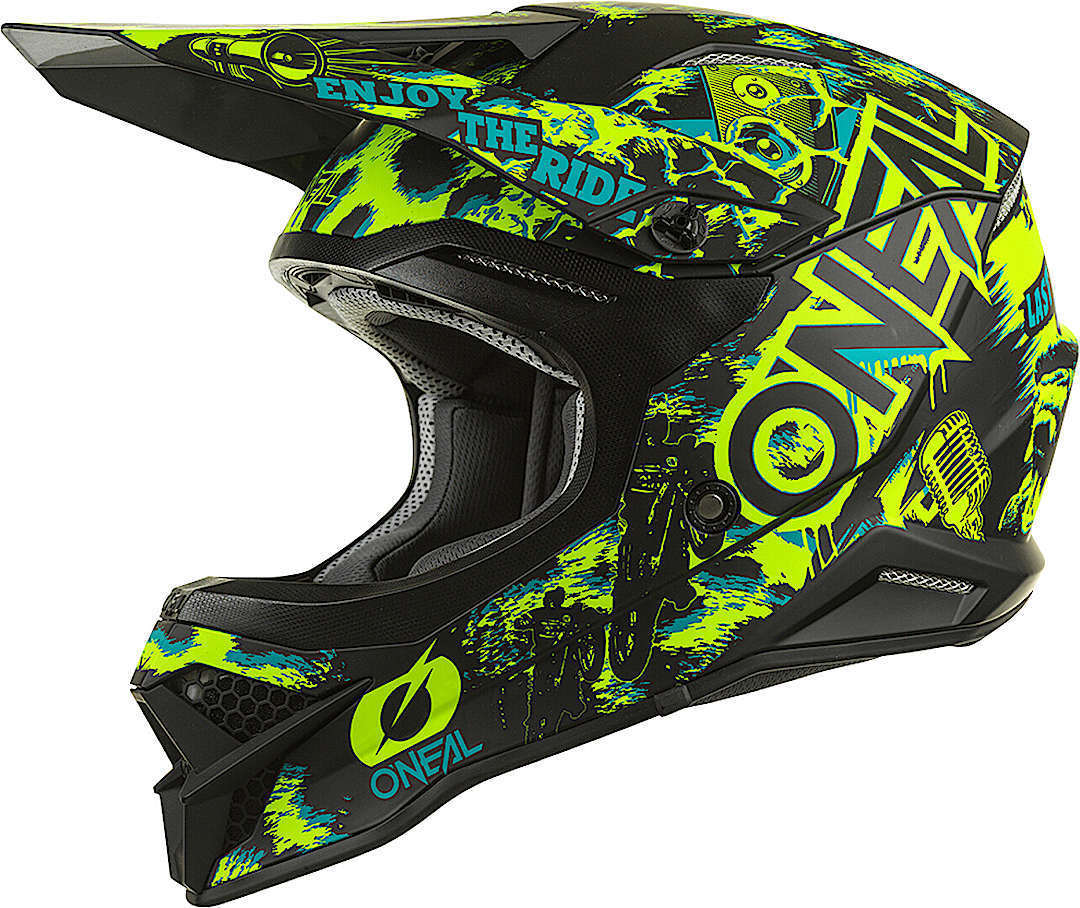 Oneal 3Series Assault V.22 Casco de Motocross - Negro Verde (XS)