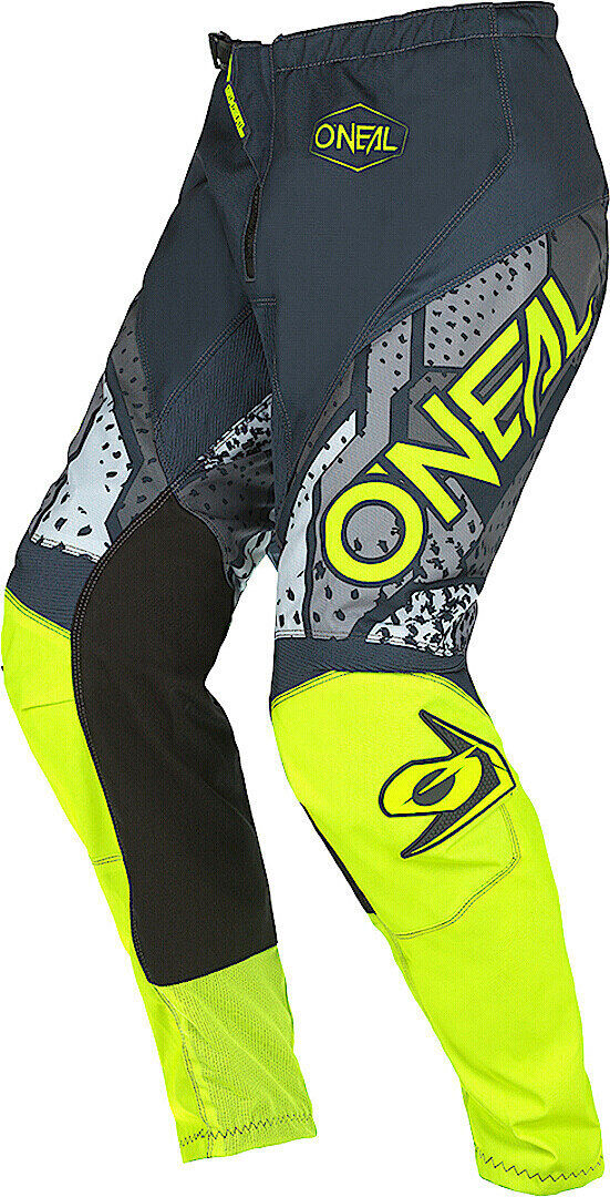 Oneal Element Camo V.22 Pantalones de Motocross Juvenil - Negro Amarillo (XL)