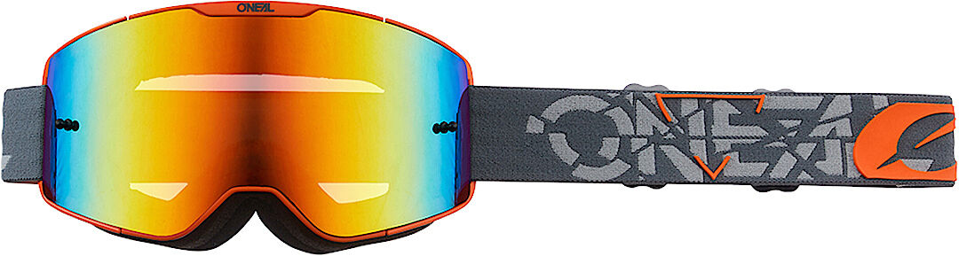 Oneal B-20 Strain V.22 Gafas de motocross - Gris Naranja (un tamaño)