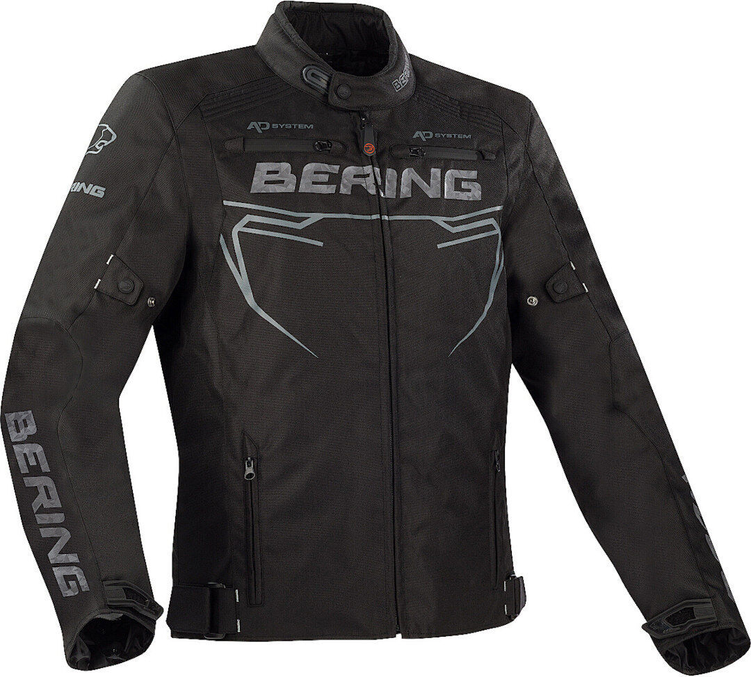 Bering Grivus Chaqueta textil de la motocicleta - Negro Gris (L)
