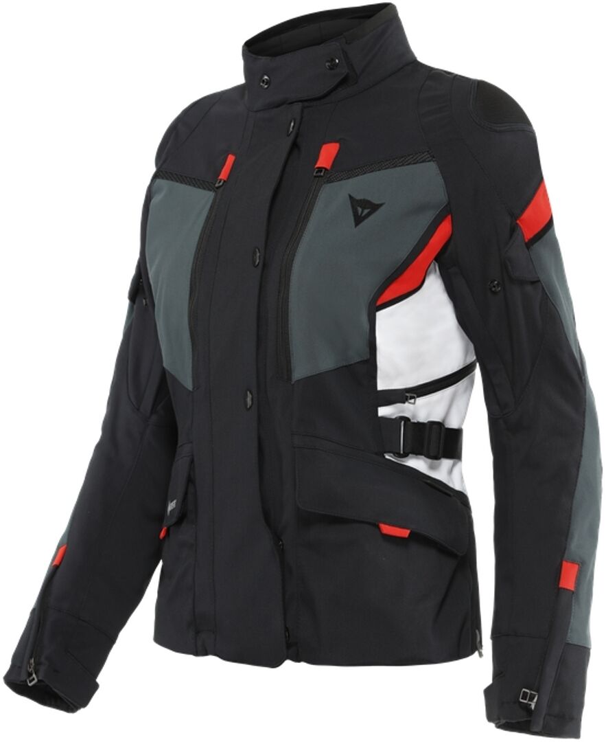 Dainese Carve Master 3 Gore-Tex Damas motocicleta chaqueta textil - Negro Gris Rojo (42)