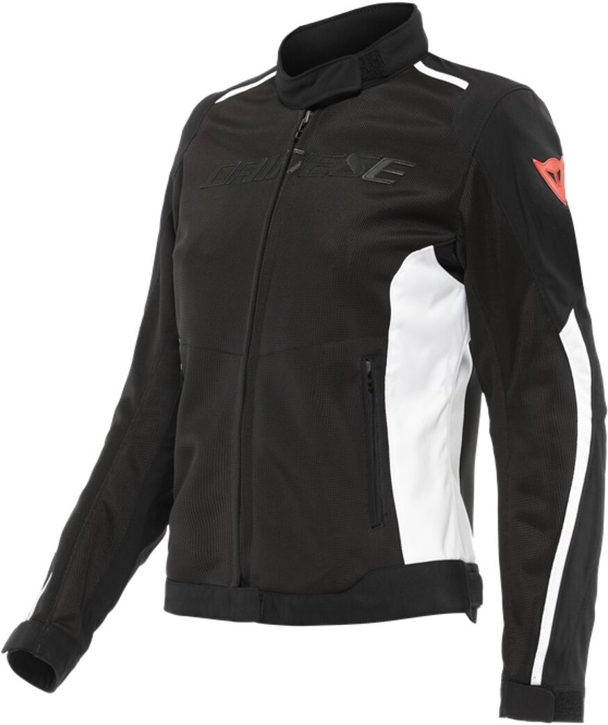 Dainese Hydraflux 2 Air D-Dry Damas motocicleta chaqueta textil - Negro Blanco (46)